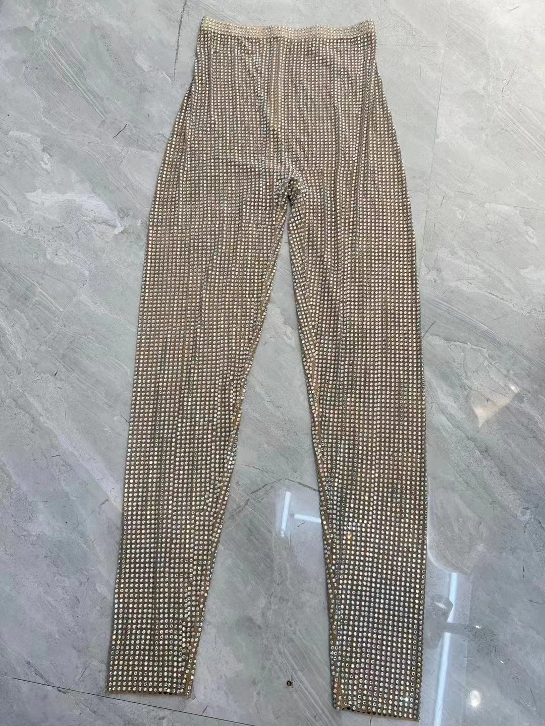 CELESINYI Tangzuan Crystal Drop Leggings