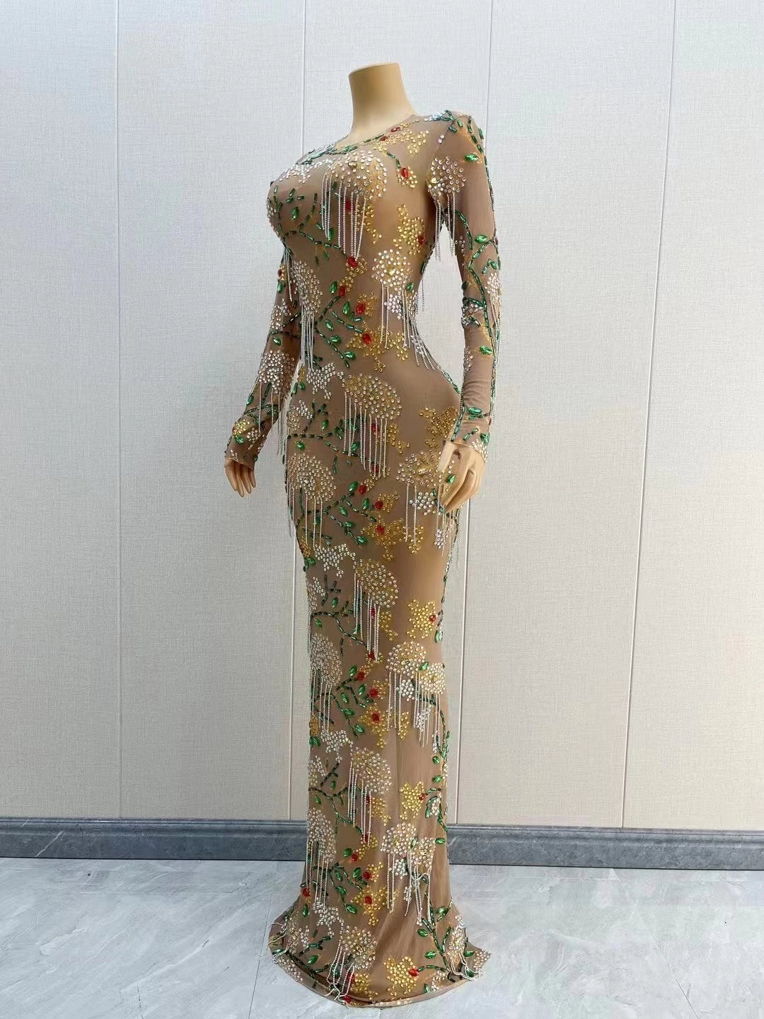 CELESINYI Cuizhu Crystal Mermaid Gown