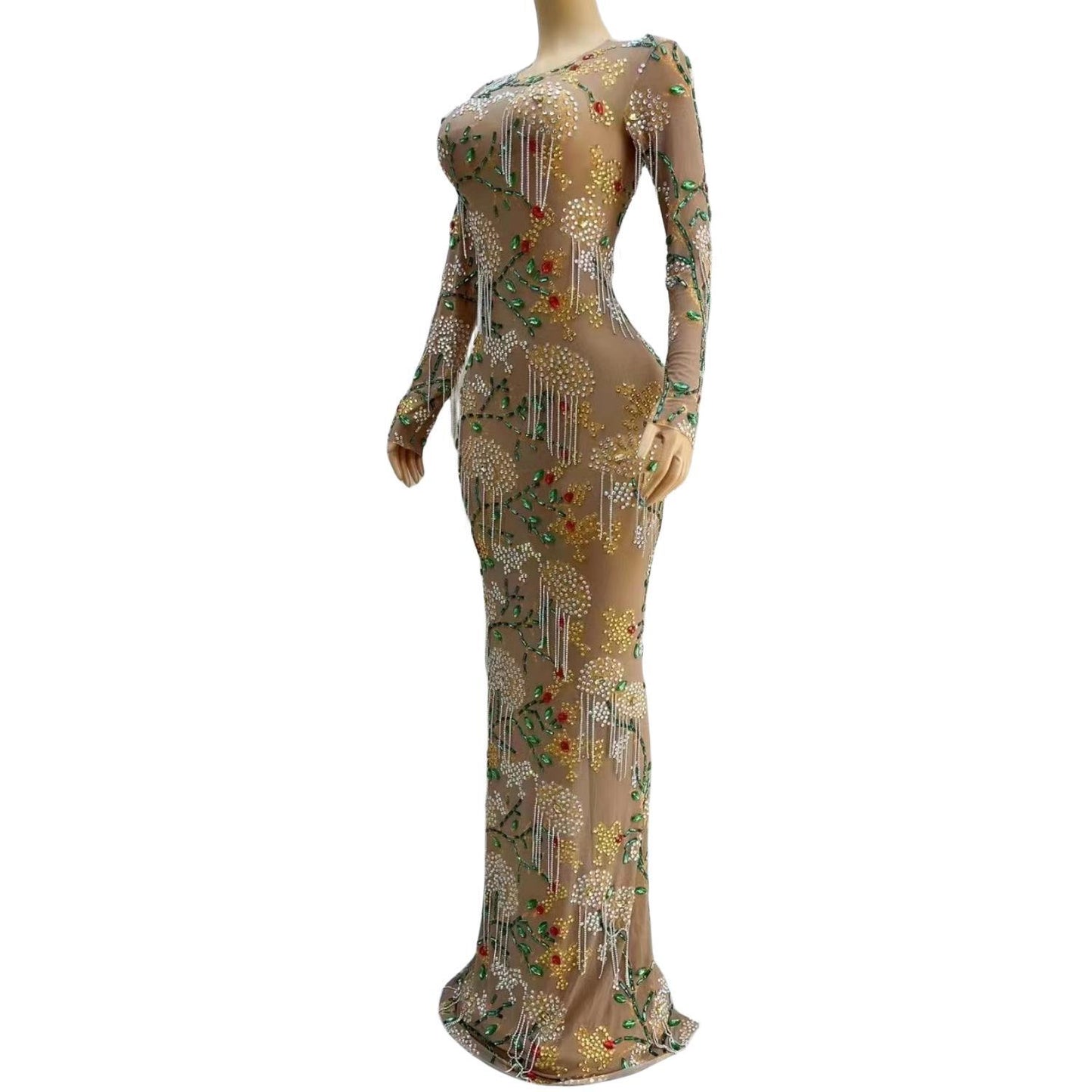 CELESINYI Cuizhu Crystal Mermaid Gown