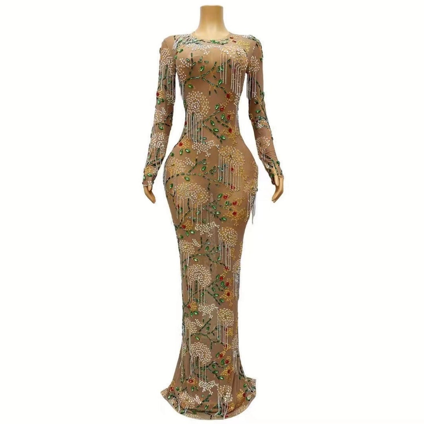 CELESINYI Cuizhu Crystal Mermaid Gown