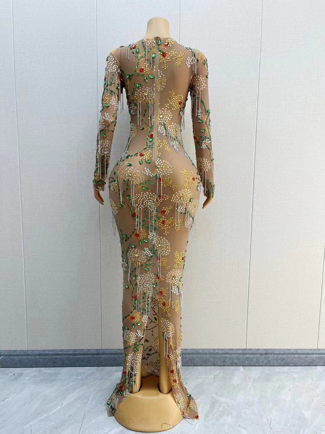 CELESINYI Cuizhu Crystal Mermaid Gown