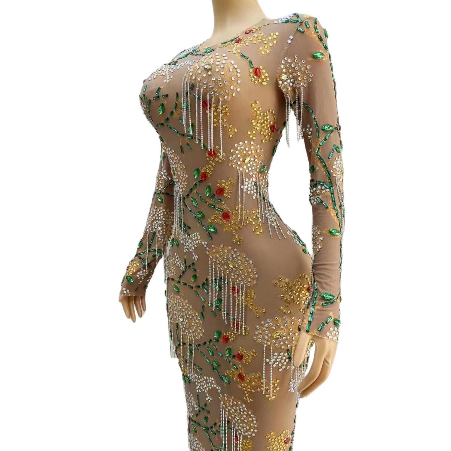 CELESINYI Cuizhu Crystal Mermaid Gown