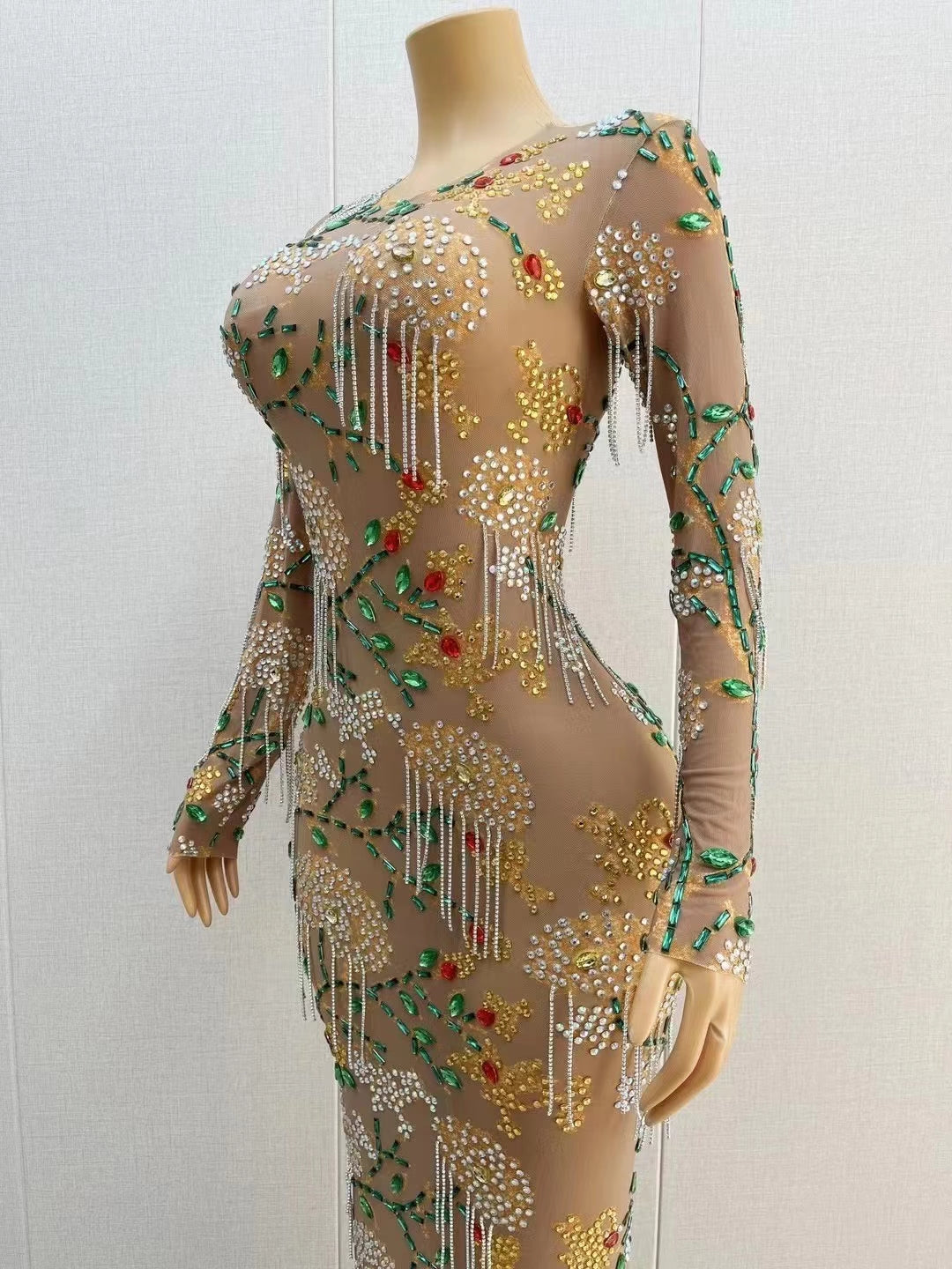 CELESINYI Cuizhu Crystal Mermaid Gown