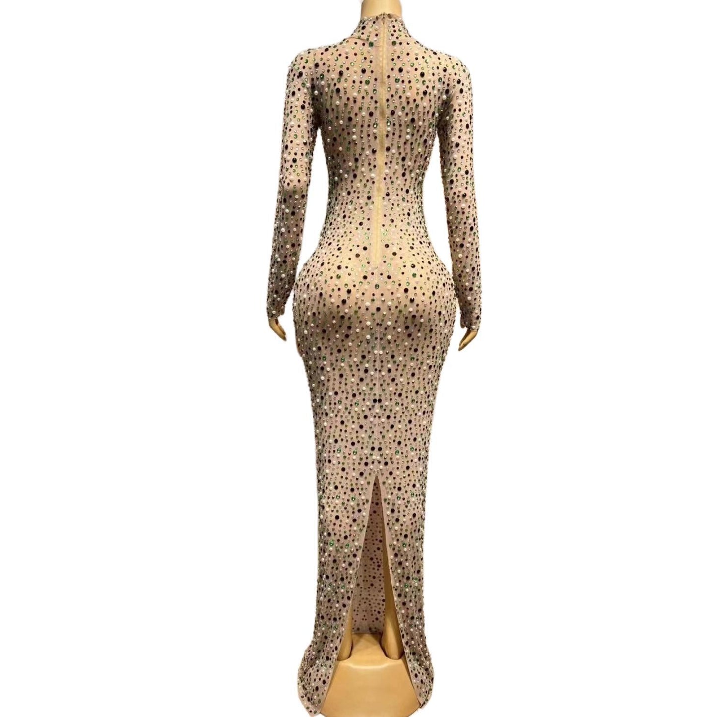 CELESINYI Banlan Crystal Mosaic Gown