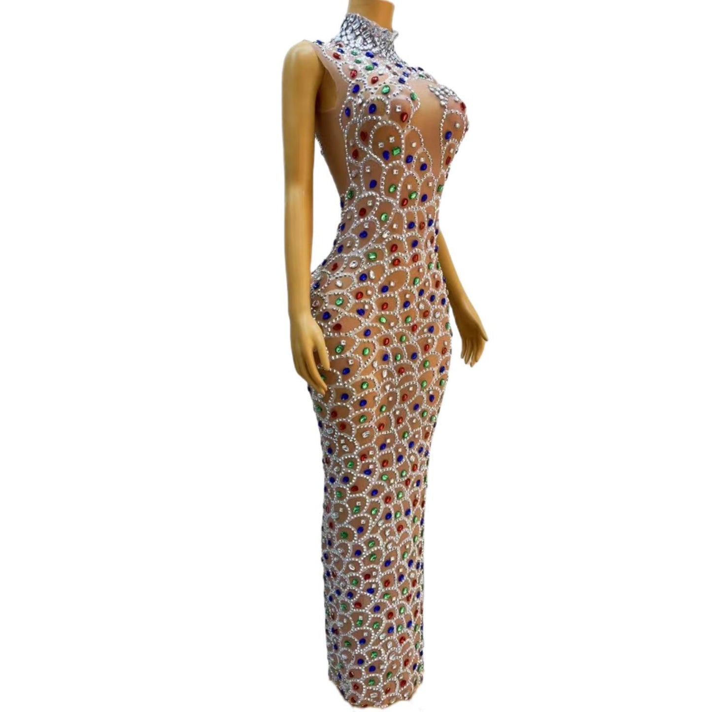 CELESINYI Yulinchangqun Crystal Scale Gown