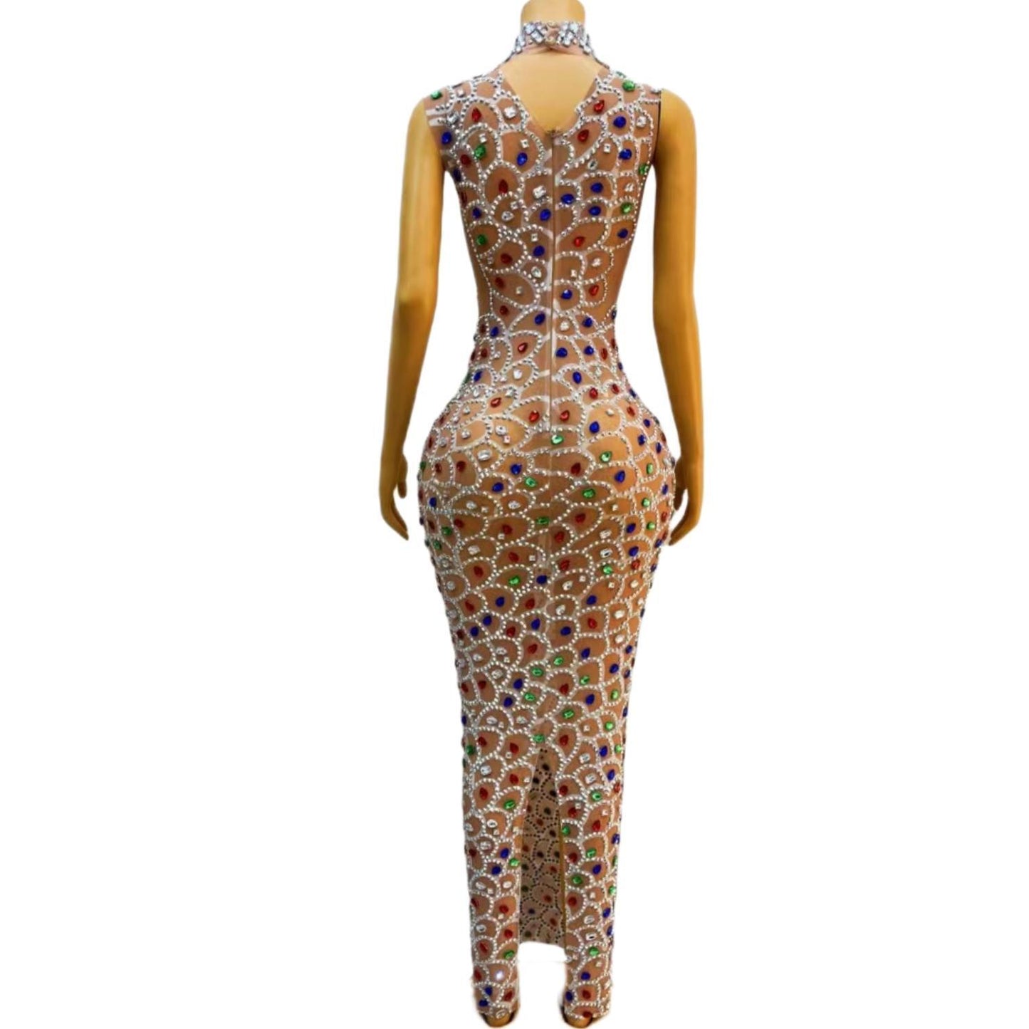 CELESINYI Yulinchangqun Crystal Scale Gown