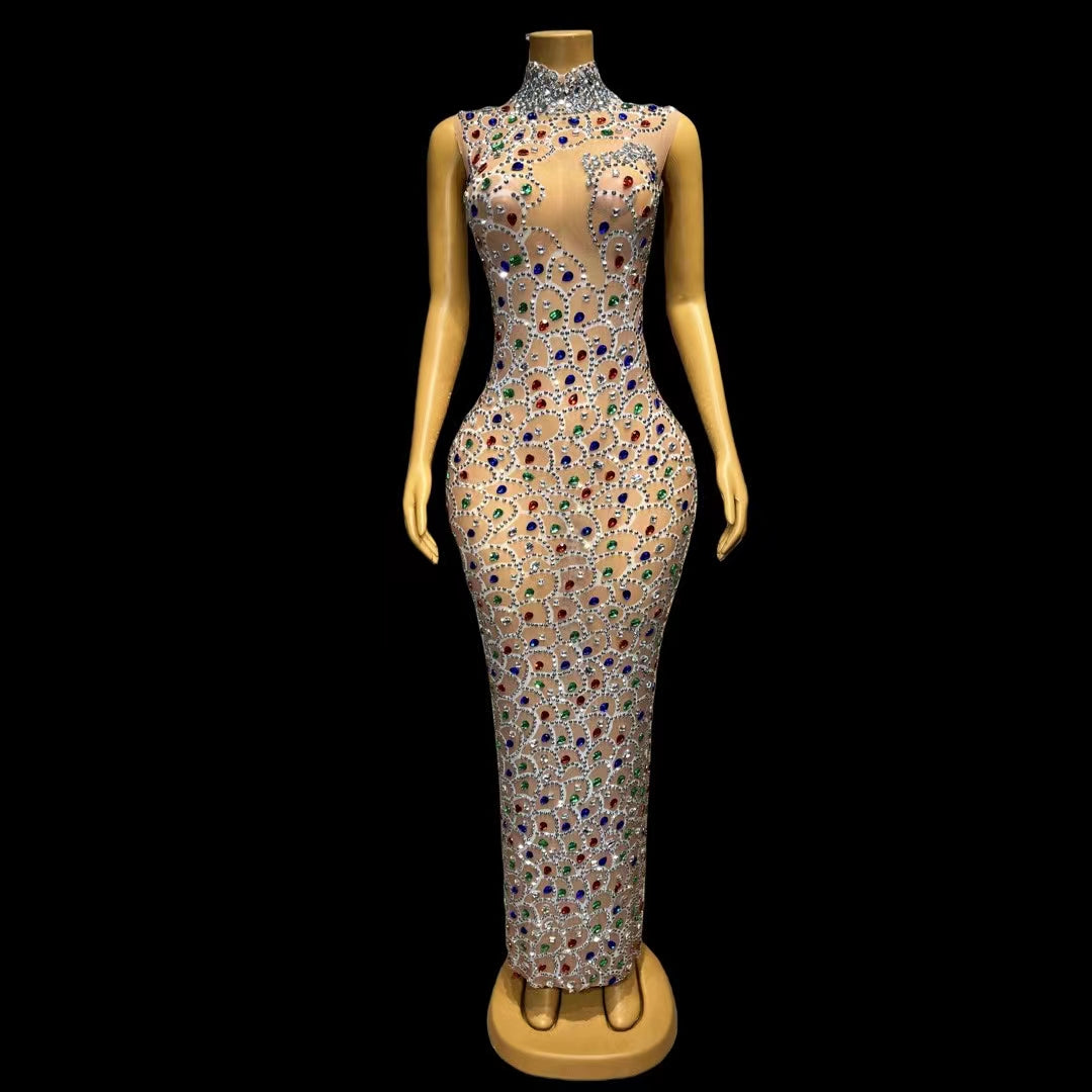 CELESINYI Yulinchangqun Crystal Scale Gown
