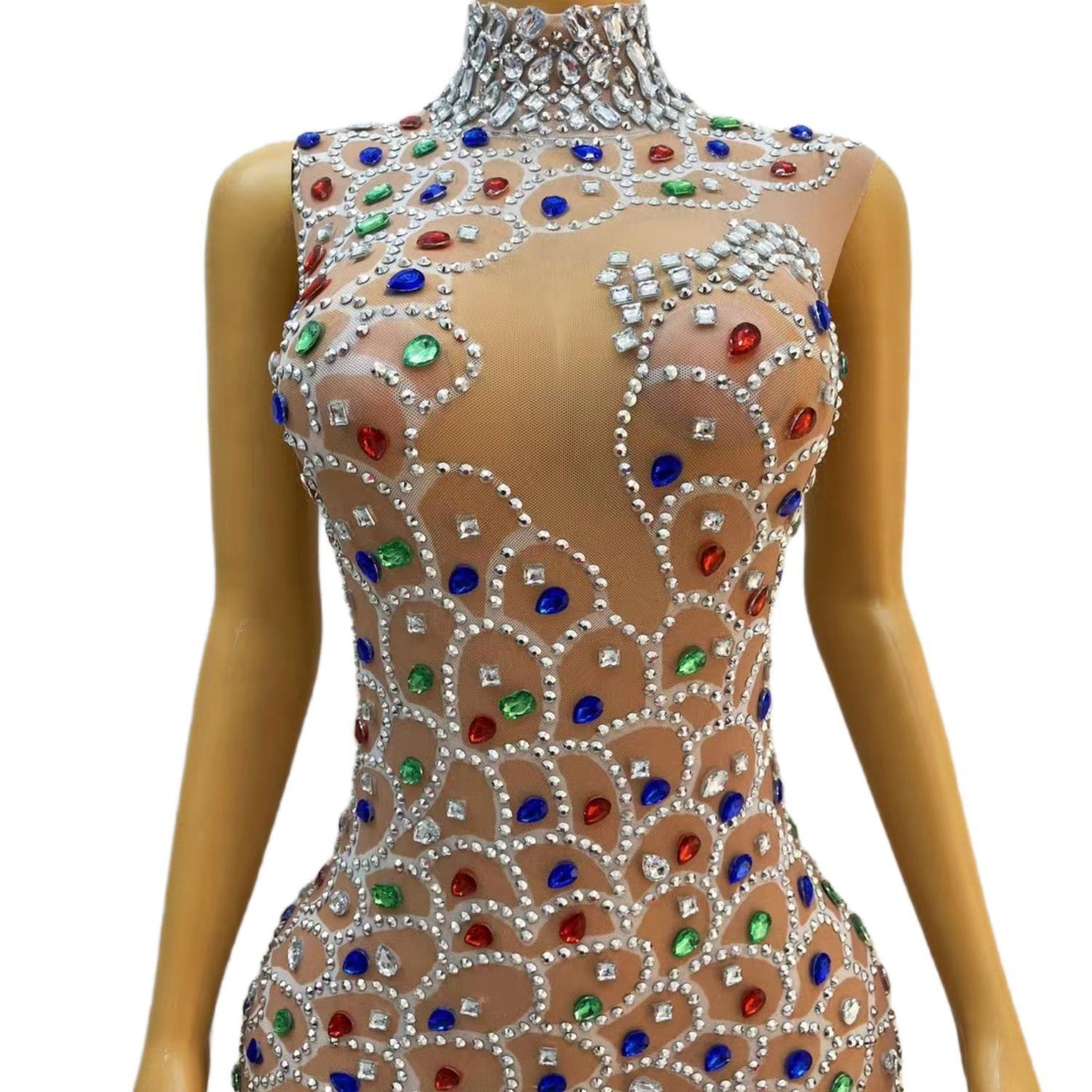 CELESINYI Yulinchangqun Crystal Scale Gown
