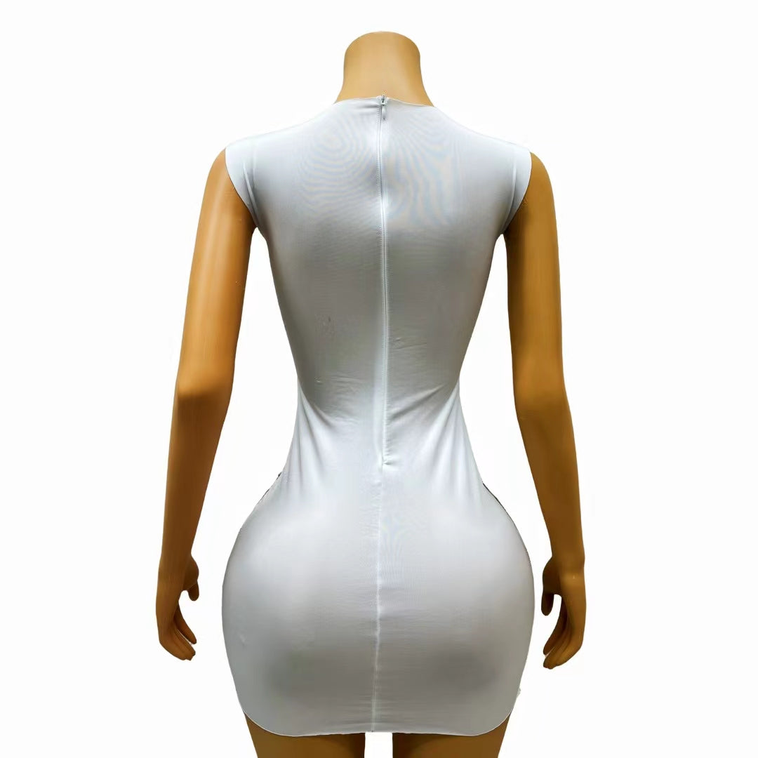 CELESINYI Lianzhuwan Crystal Chain Bodysuit
