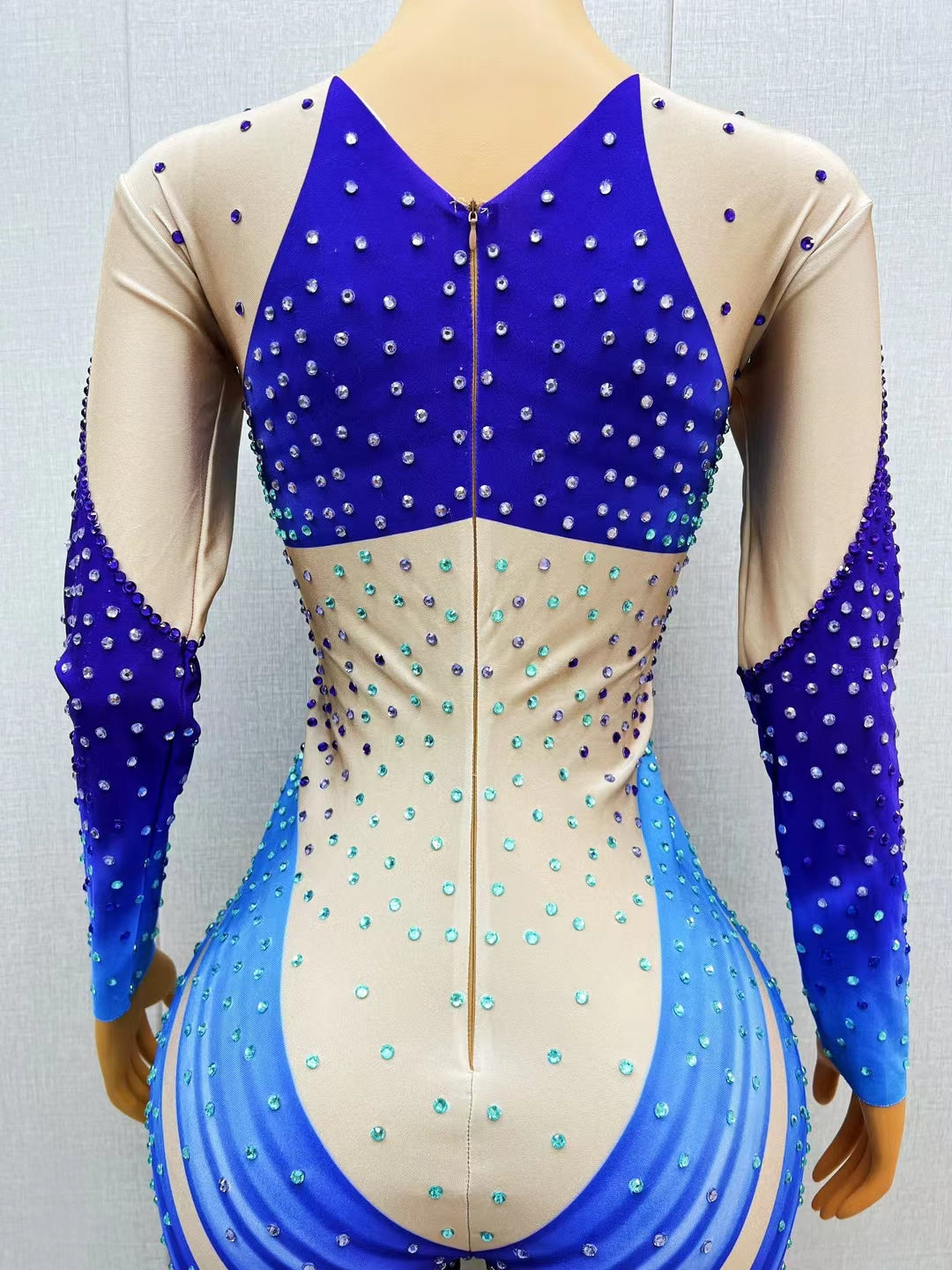 CELESINYI Lanhudie Crystal Butterfly Bodysuit