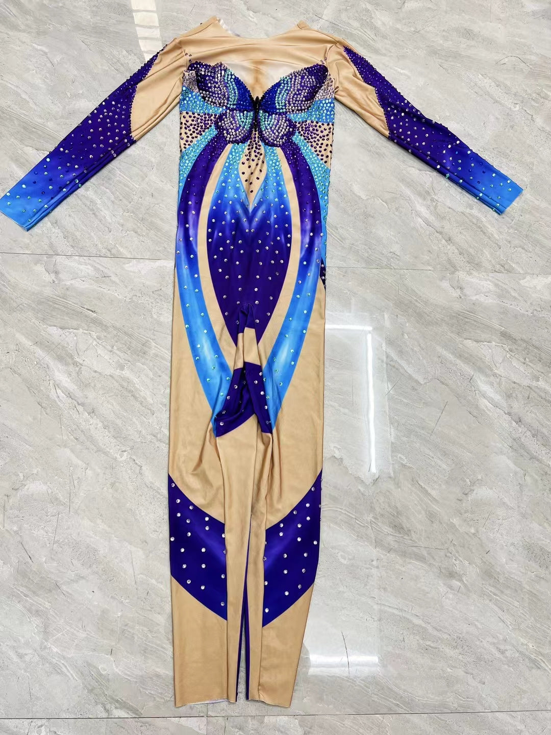 CELESINYI Lanhudie Crystal Butterfly Bodysuit