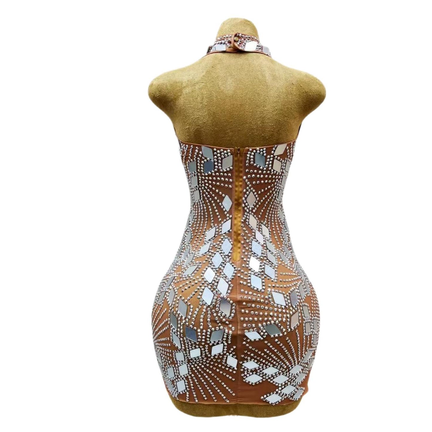 CELESINYI Jihejingpian Crystal Mirror Bodysuit
