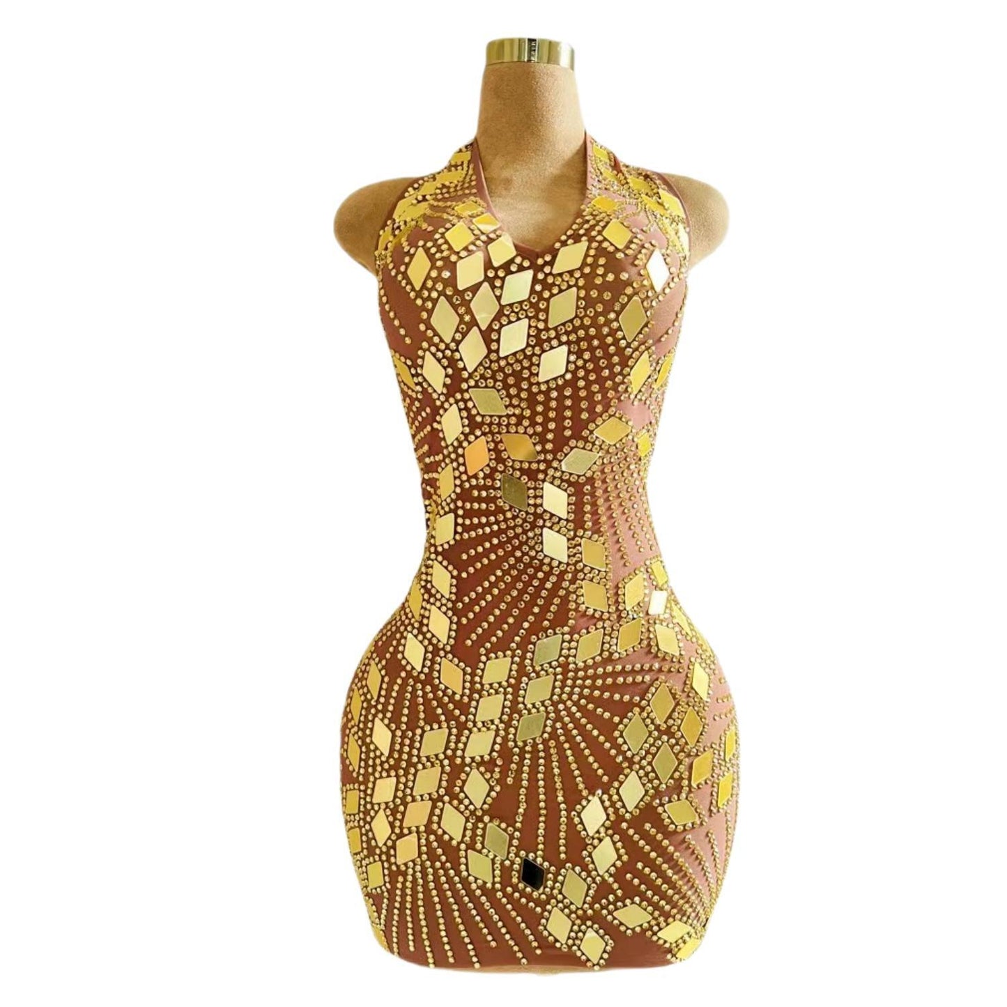 CELESINYI Jihejingpian Crystal Mirror Bodysuit