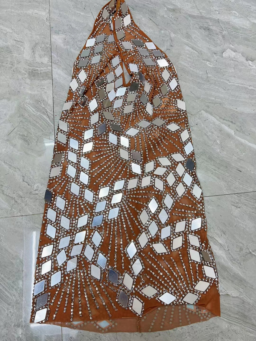 CELESINYI Jihejingpian Crystal Mirror Bodysuit