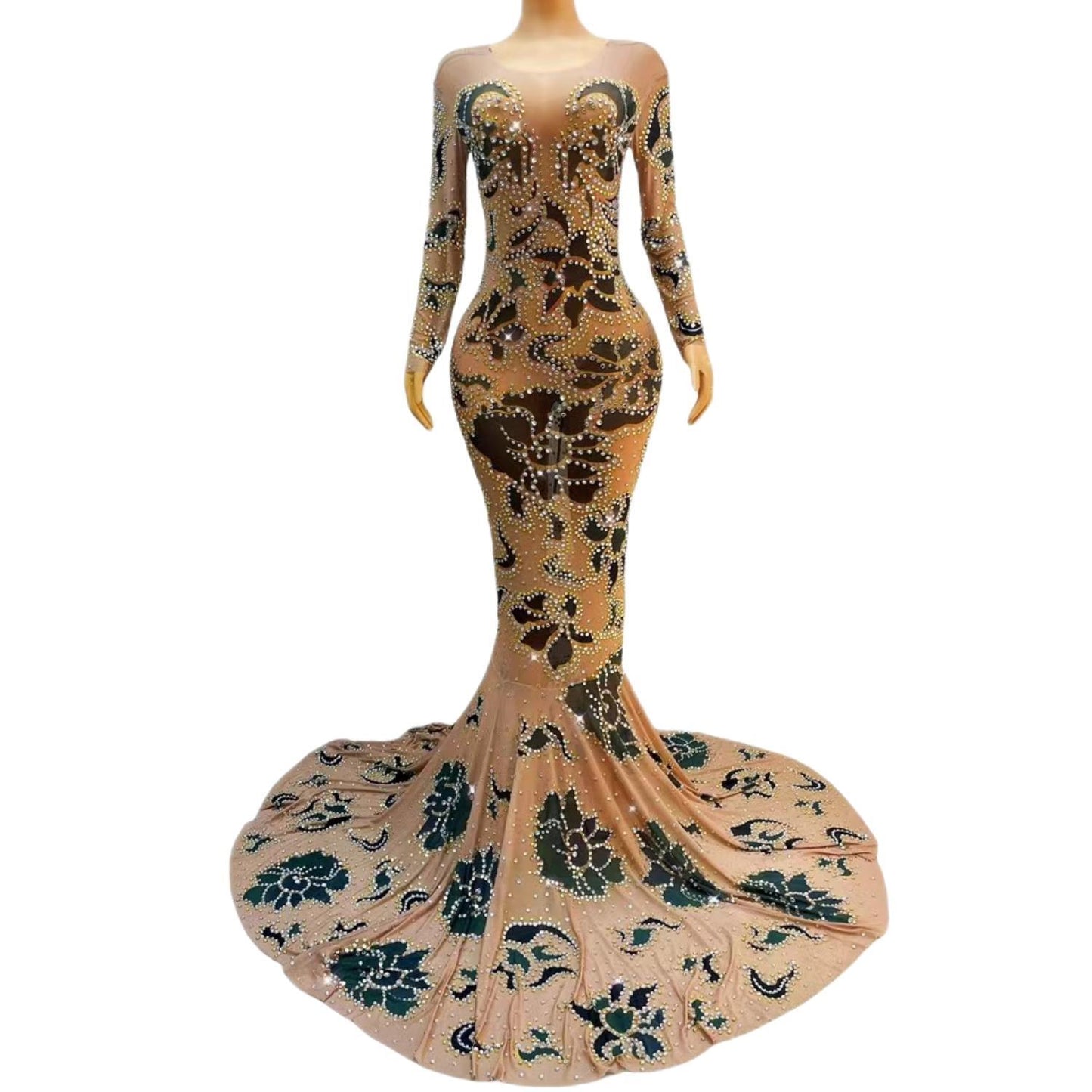 CELESINYI Heijinfeicui Crystal Mermaid Gown