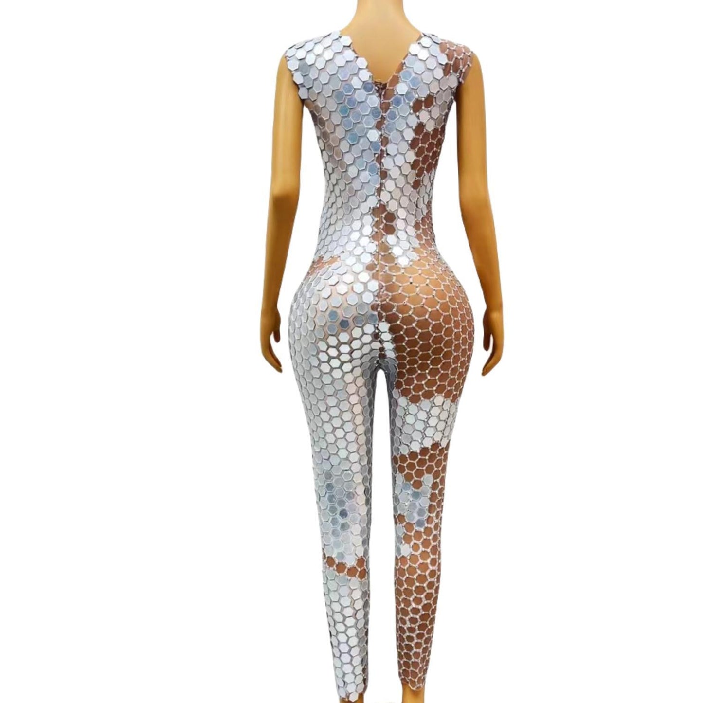 CELESINYI Yinpianku Crystal Mirror Jumpsuit