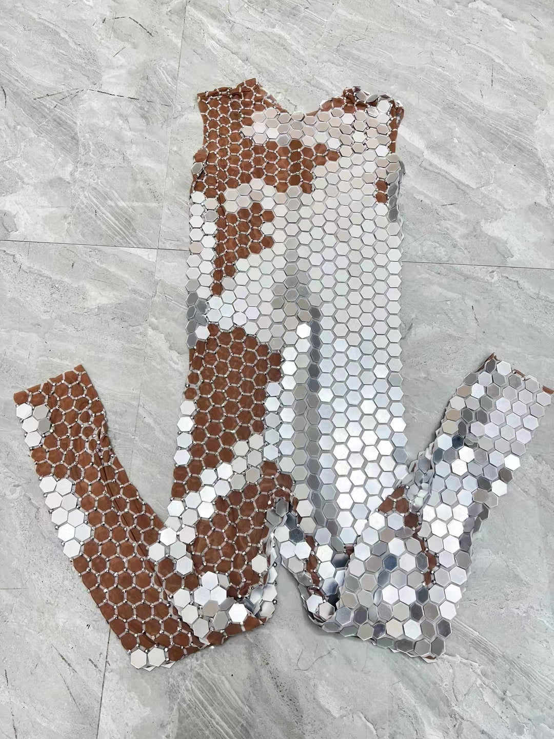 CELESINYI Yinpianku Crystal Mirror Jumpsuit