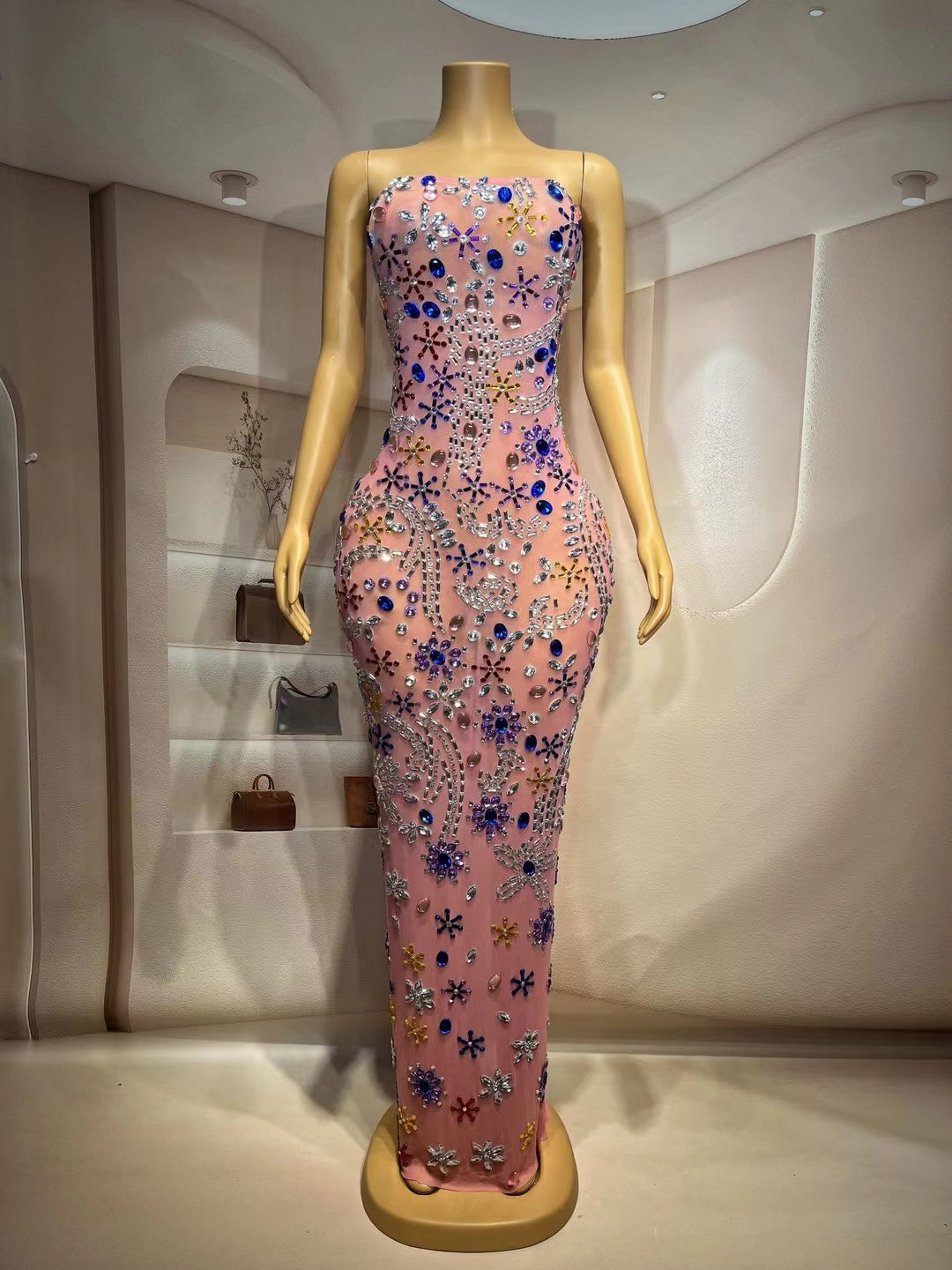 CELESINYI Tangren Crystal Naked Gown