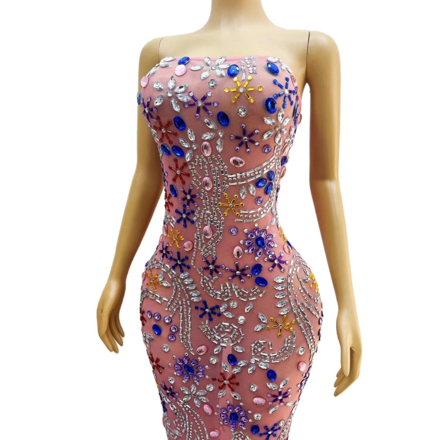 CELESINYI Tangren Crystal Naked Gown