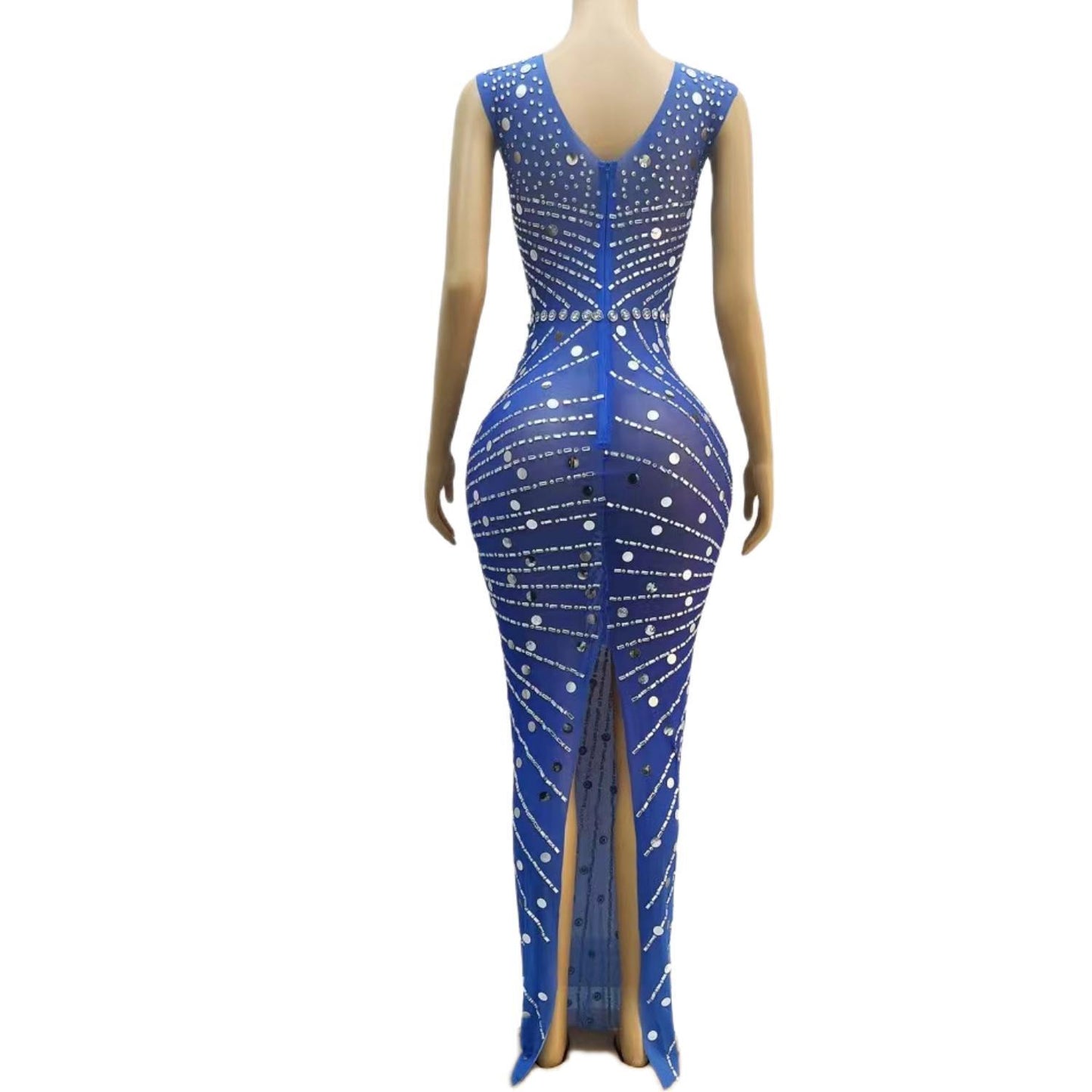 CELESINYI Lanwen Crystal Sapphire Gown