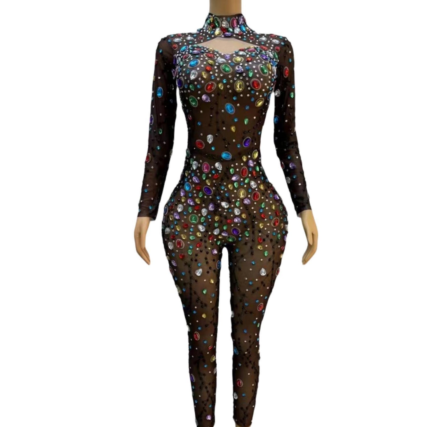 CELESINYI Heimanteng Crystal Vine Bodysuit