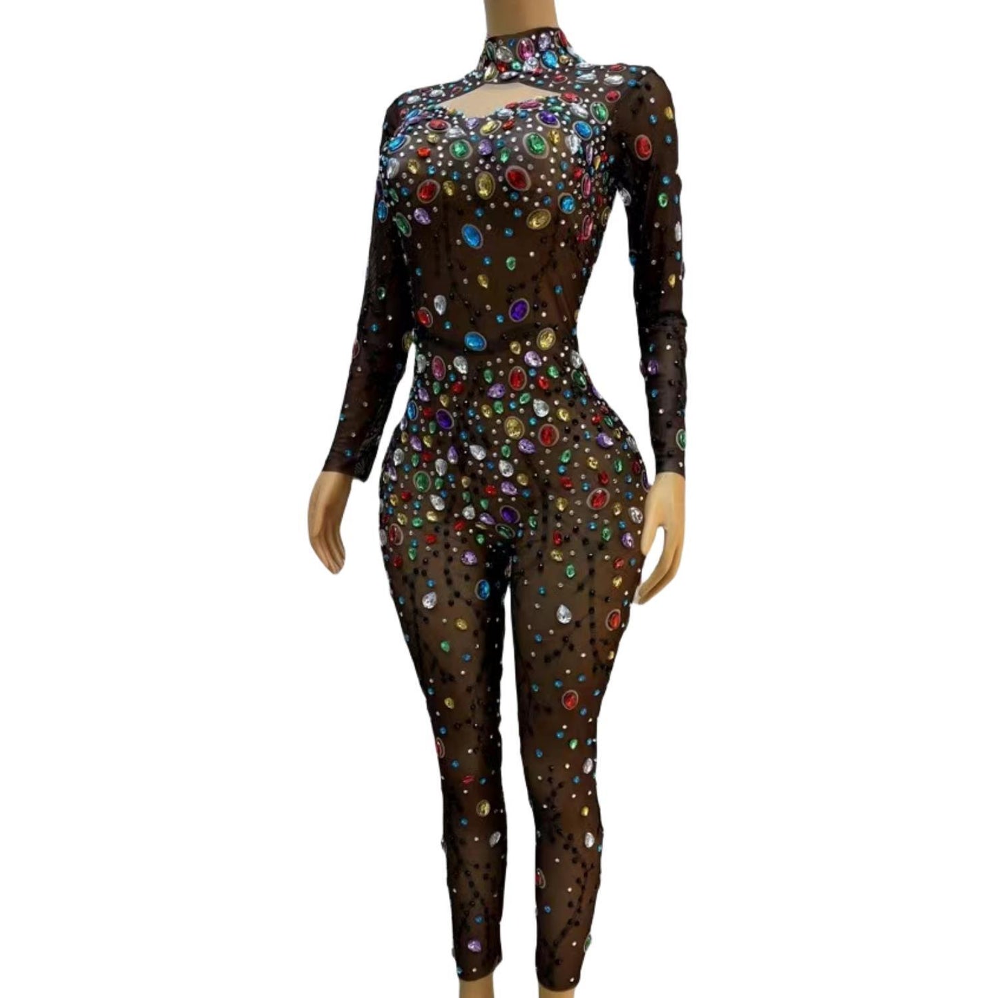 CELESINYI Heimanteng Crystal Vine Bodysuit