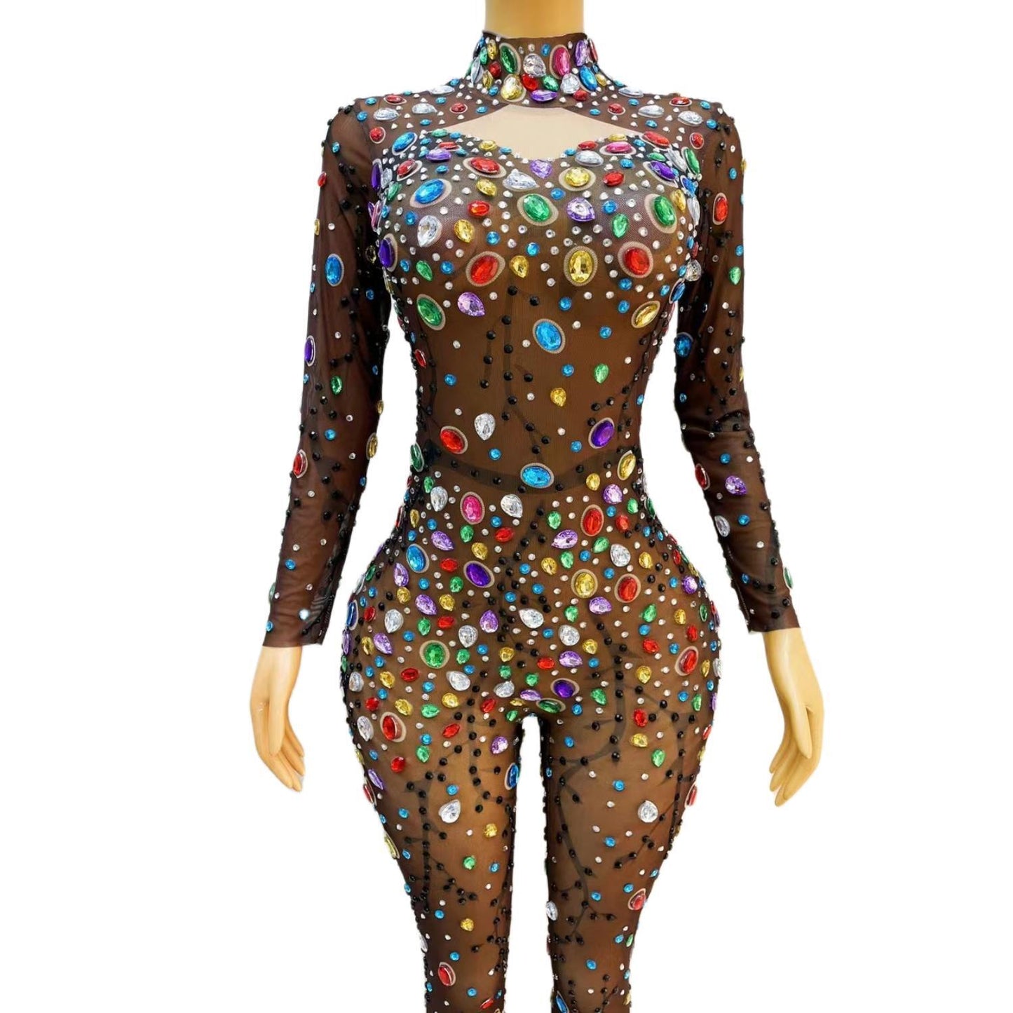 CELESINYI Heimanteng Crystal Vine Bodysuit