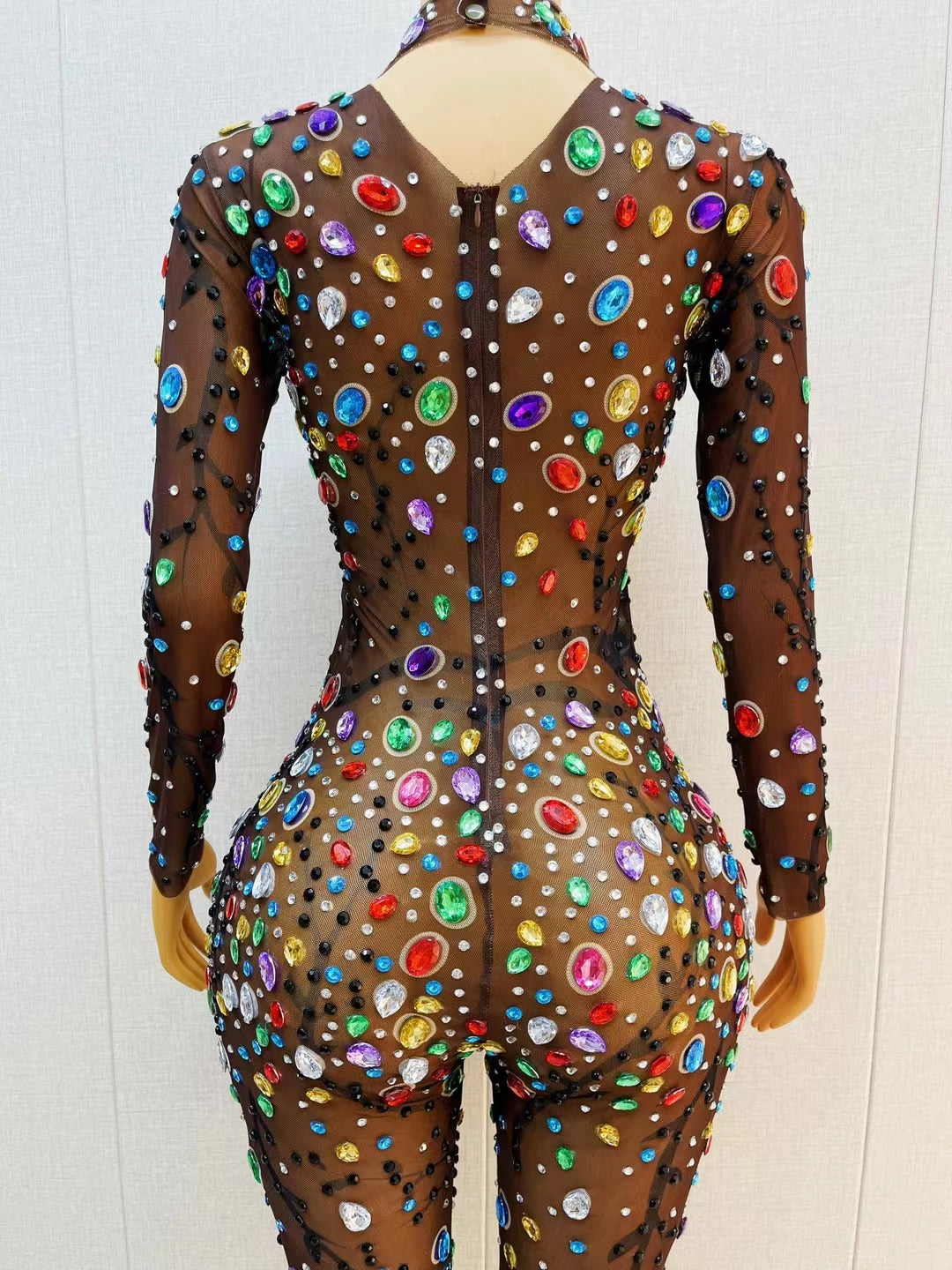 CELESINYI Heimanteng Crystal Vine Bodysuit