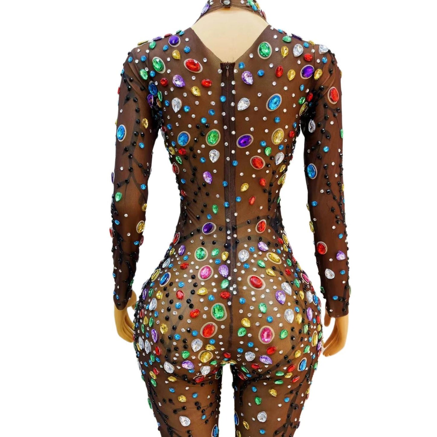 CELESINYI Heimanteng Crystal Vine Bodysuit