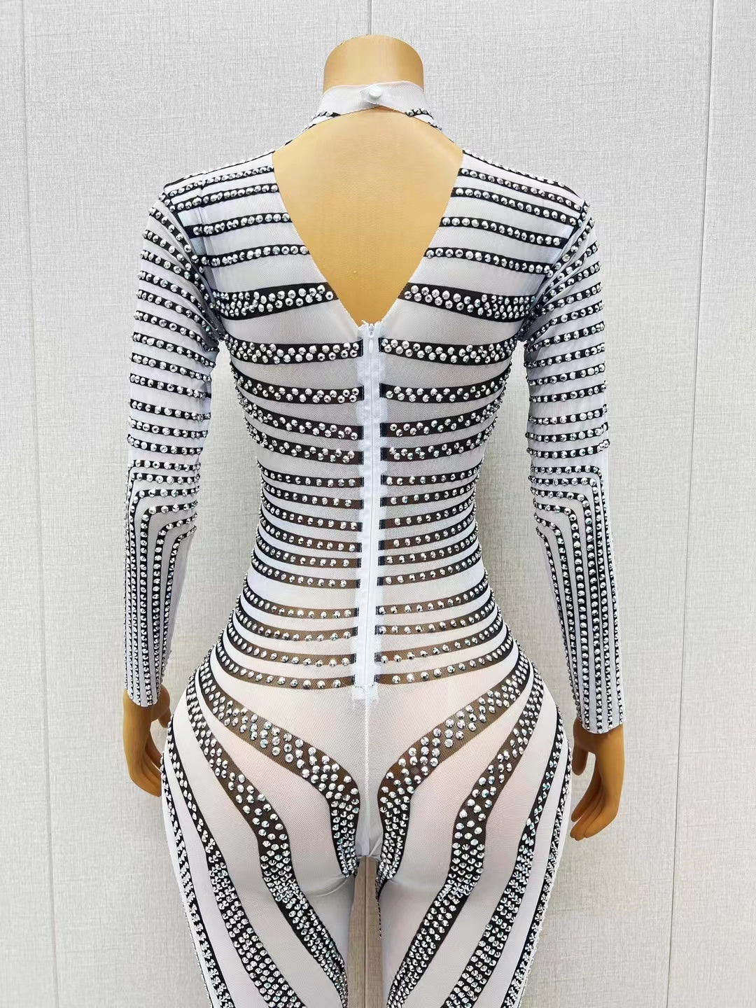 CELESINYI Banmaku Crystal Zebra Jumpsuit