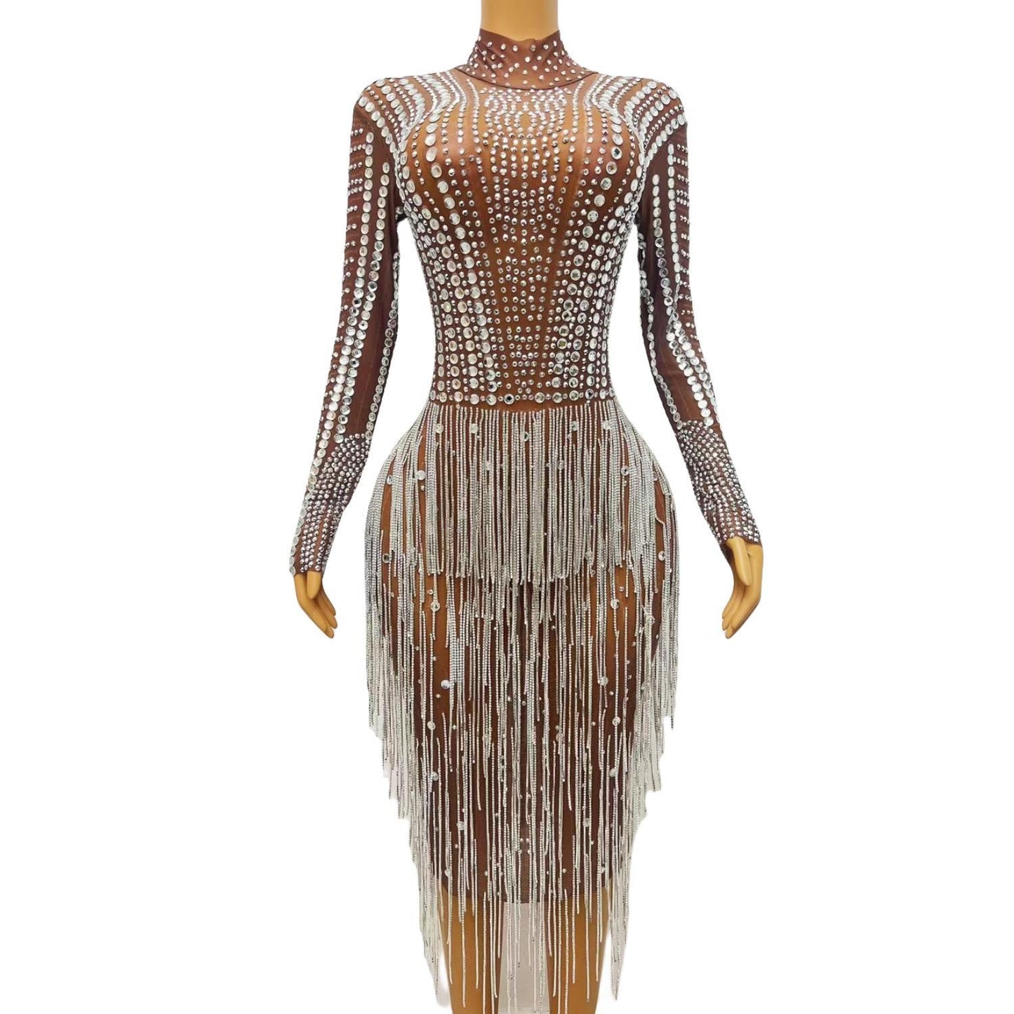 CELESINYI Zongbai Crystal Naked Gown
