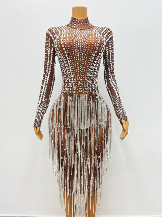 CELESINYI Zongbai Crystal Naked Gown