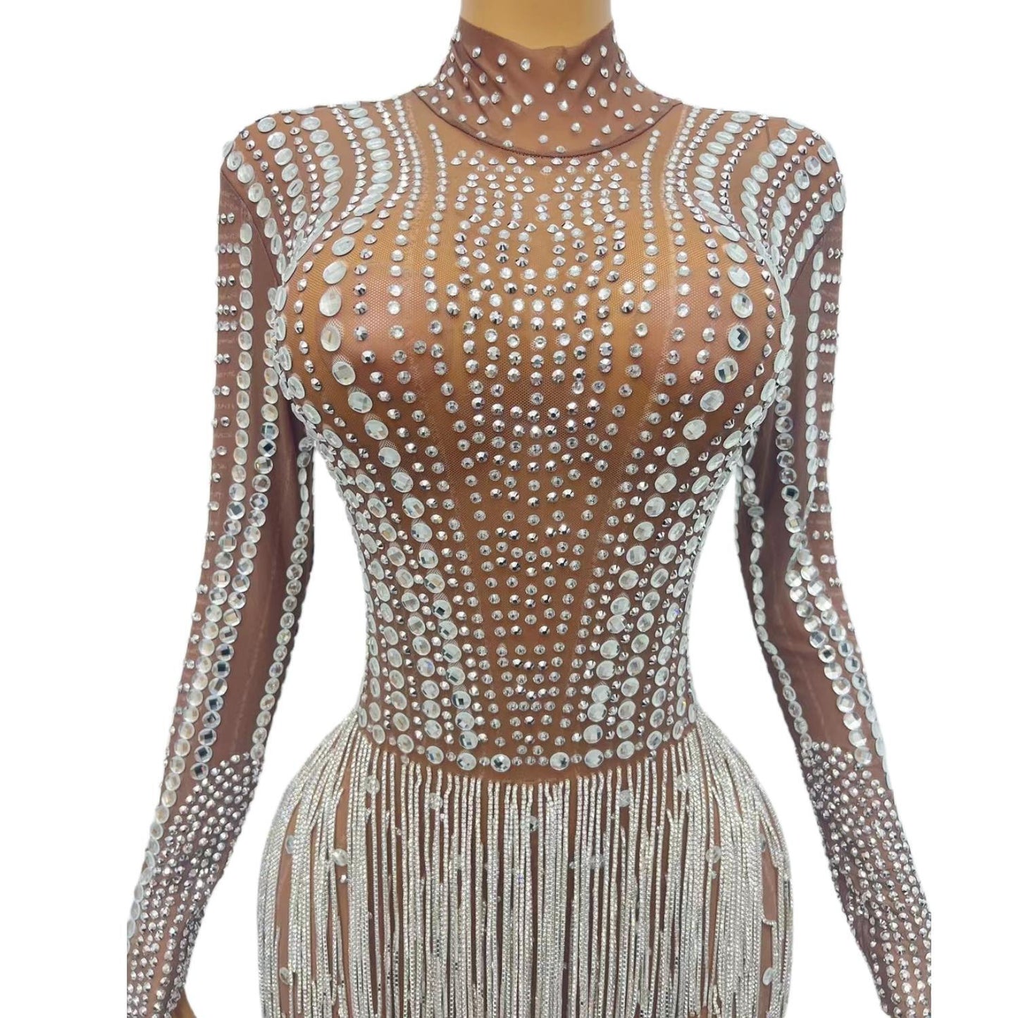CELESINYI Zongbai Crystal Naked Gown