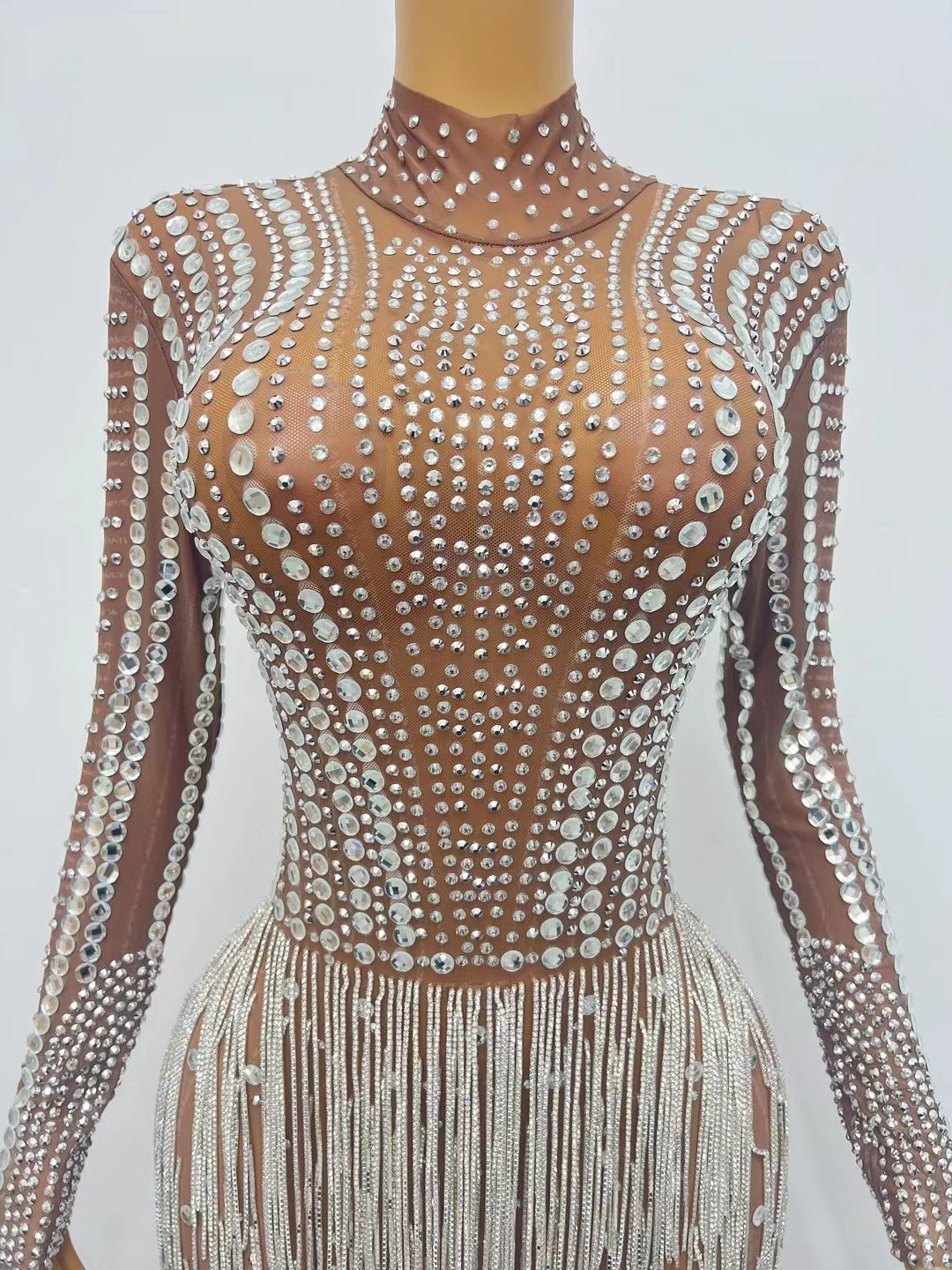 CELESINYI Zongbai Crystal Naked Gown