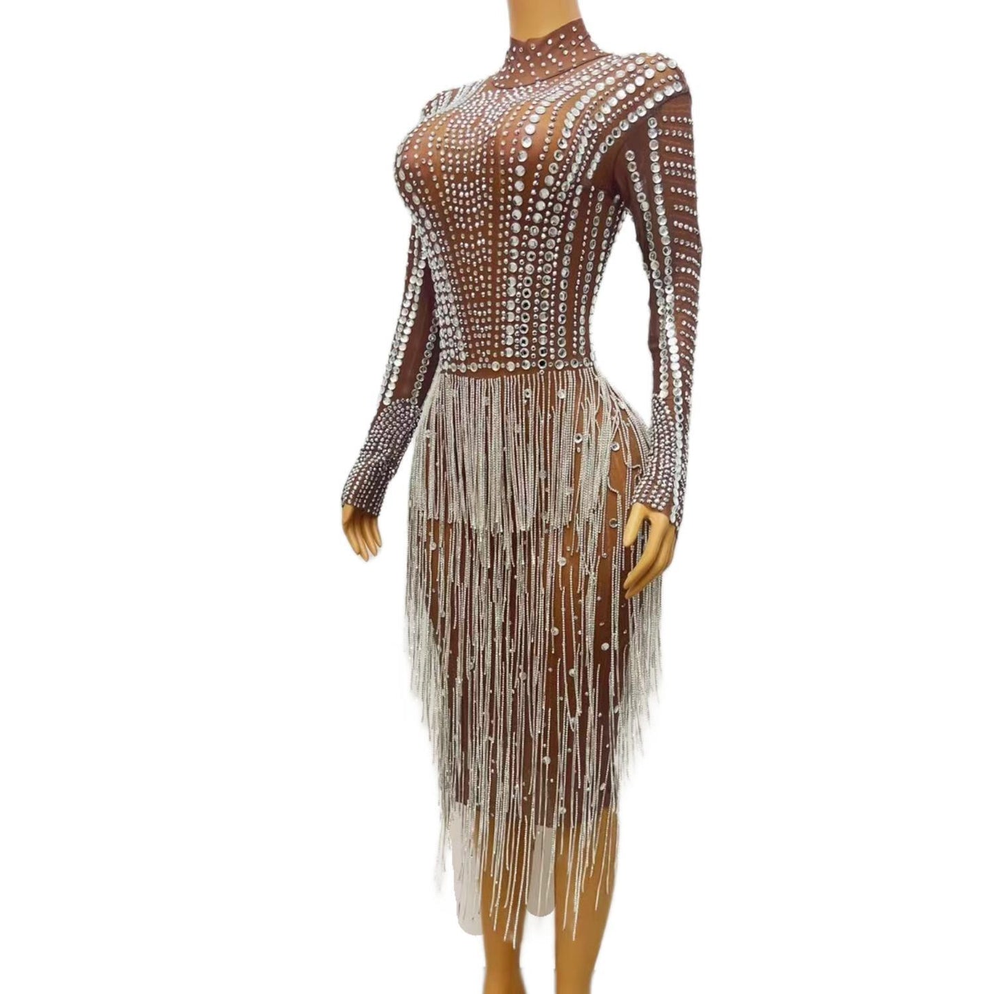 CELESINYI Zongbai Crystal Naked Gown