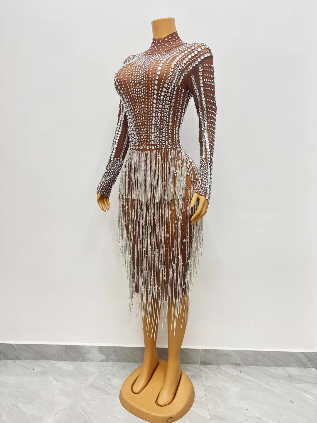 CELESINYI Zongbai Crystal Naked Gown