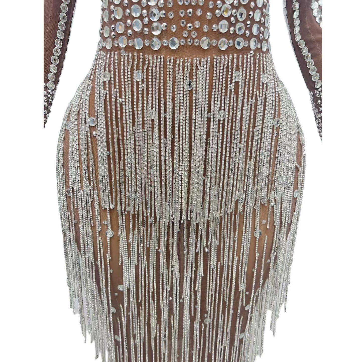 CELESINYI Zongbai Crystal Naked Gown