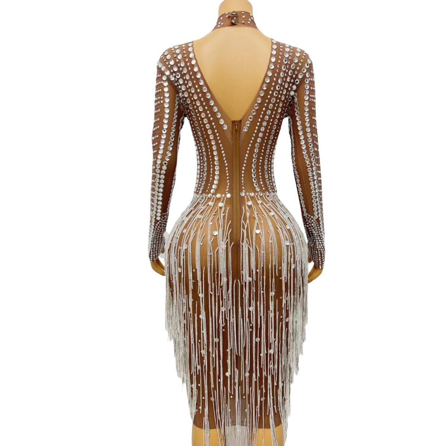 CELESINYI Zongbai Crystal Naked Gown