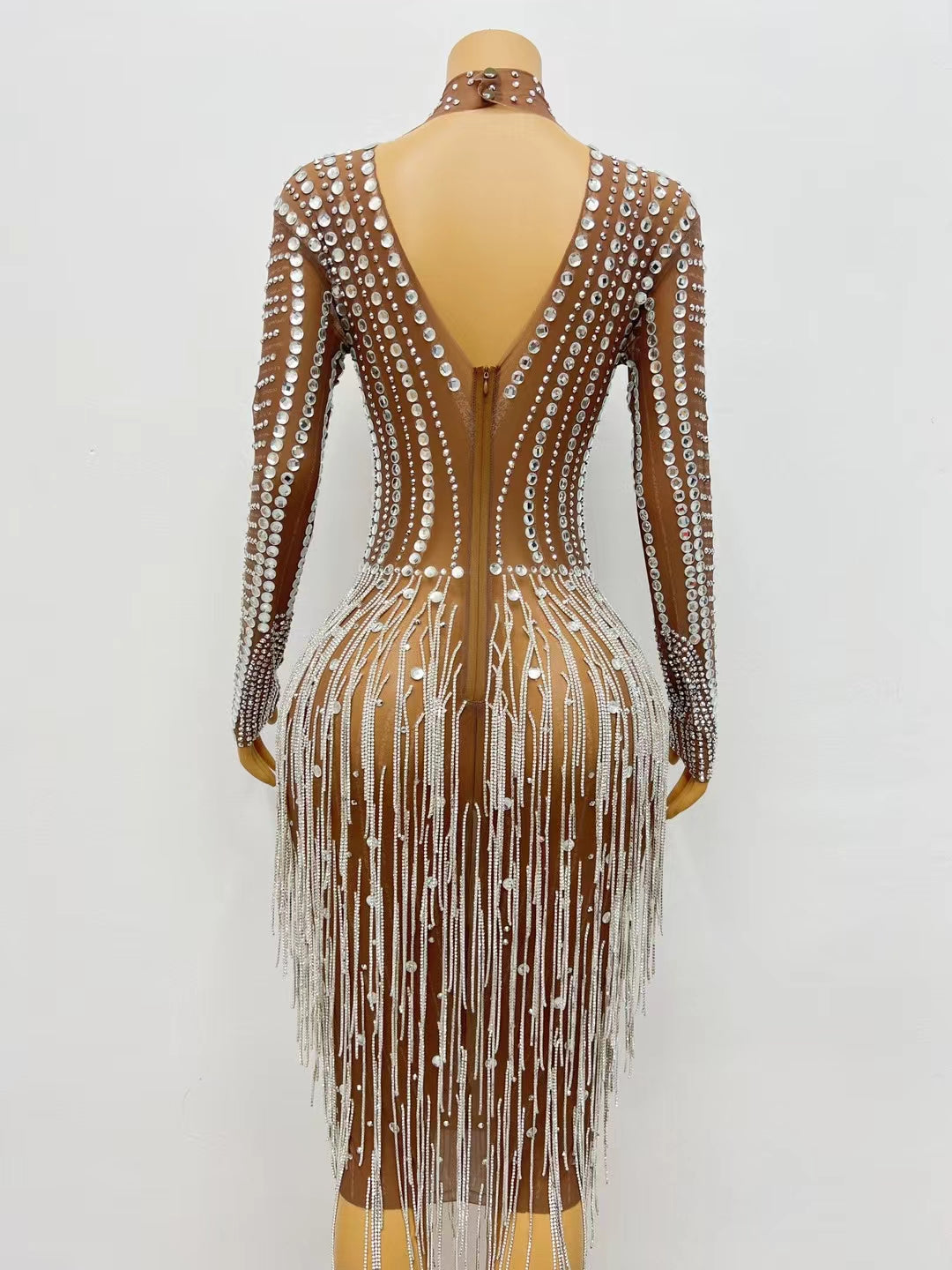 CELESINYI Zongbai Crystal Naked Gown