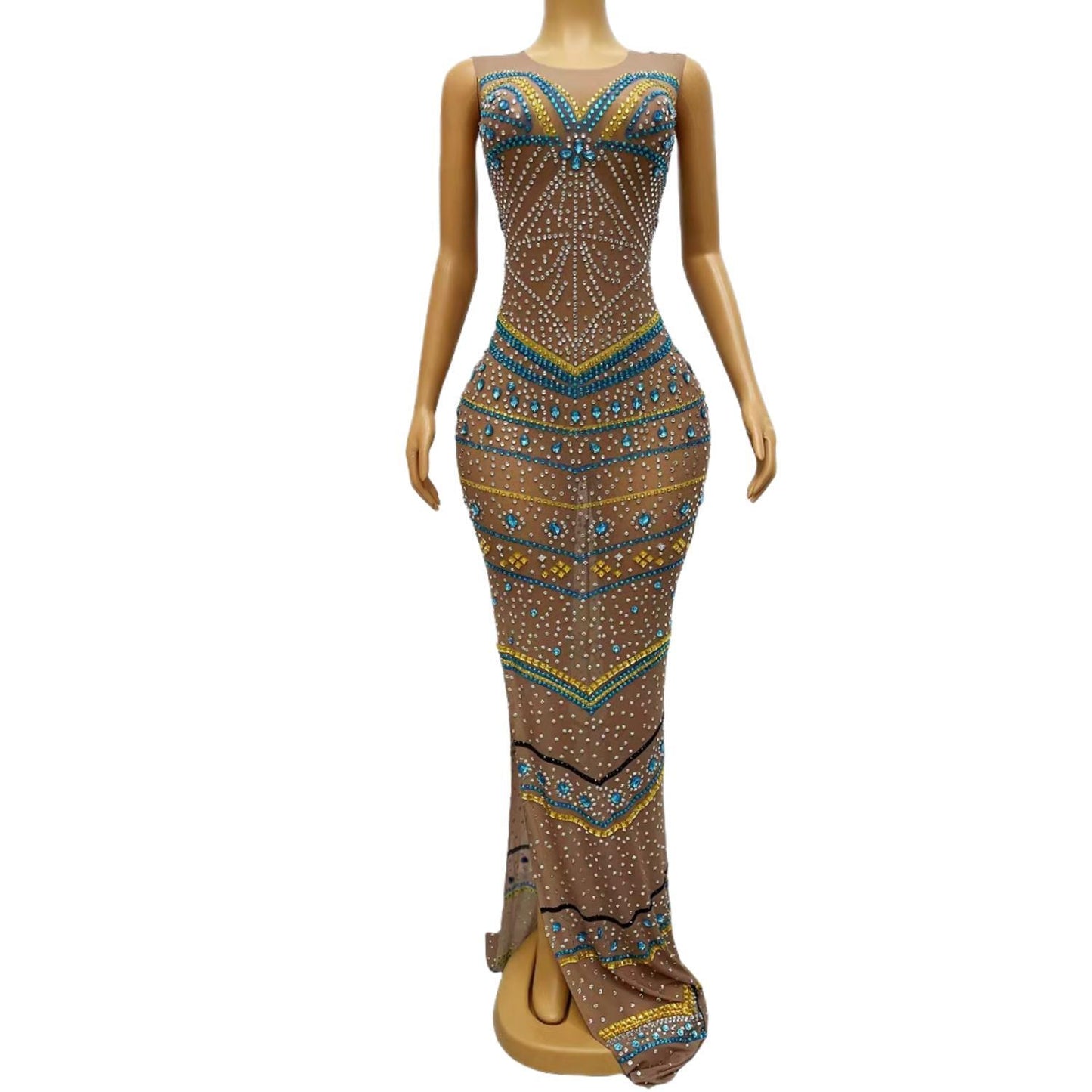 CELESINYI Qingfeng Crystal Colorful Gown