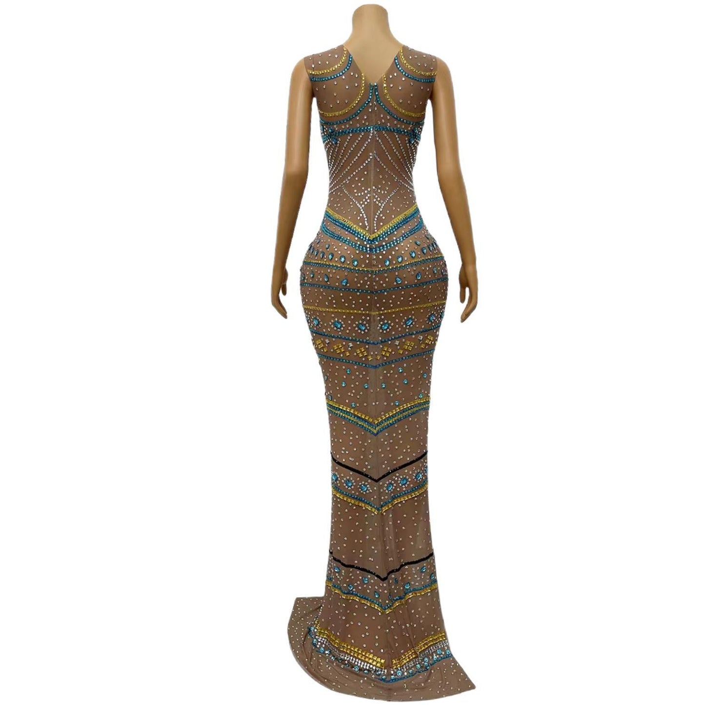 CELESINYI Qingfeng Crystal Colorful Gown