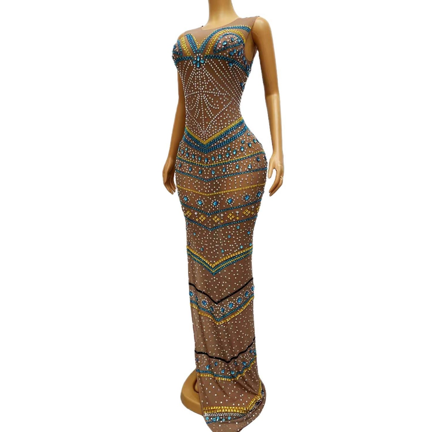 CELESINYI Qingfeng Crystal Colorful Gown