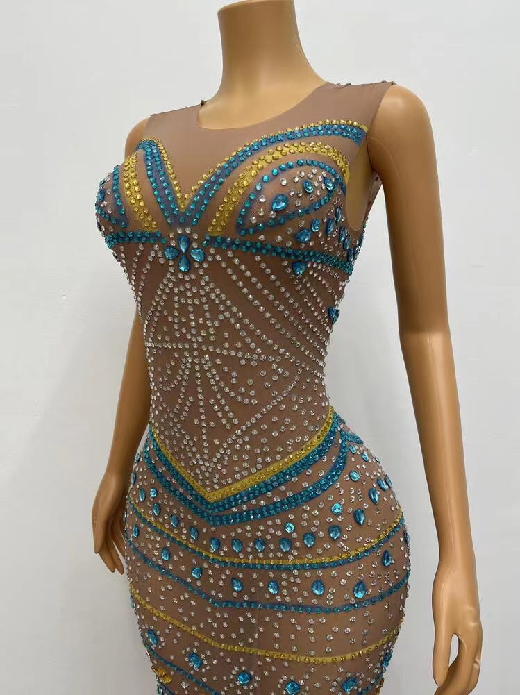 CELESINYI Qingfeng Crystal Colorful Gown