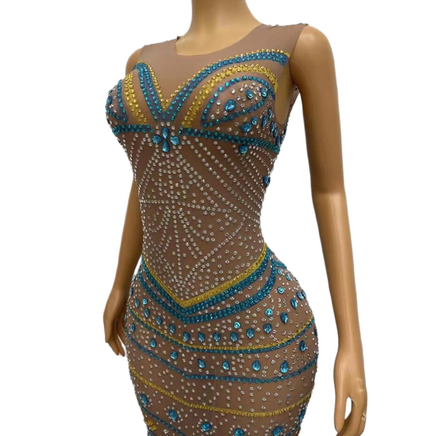 CELESINYI Qingfeng Crystal Colorful Gown