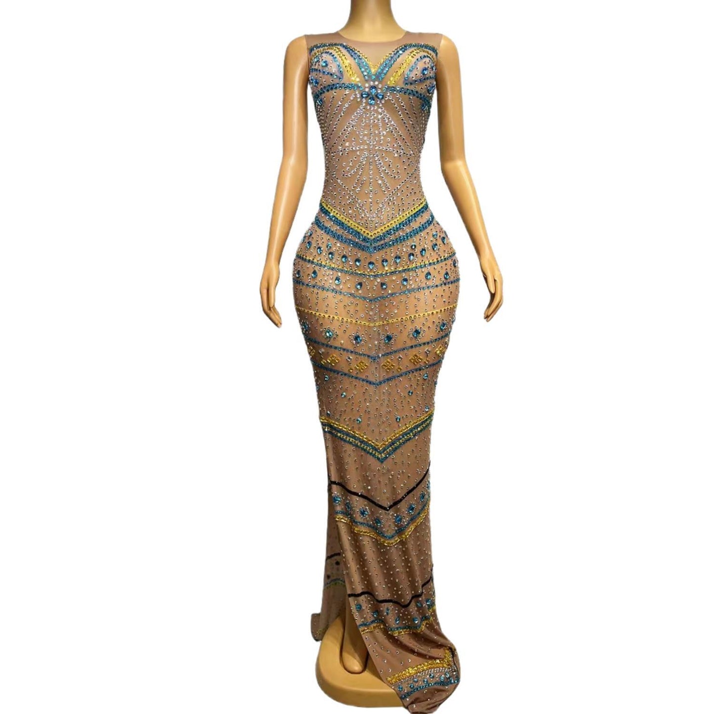 CELESINYI Qingfeng Crystal Colorful Gown