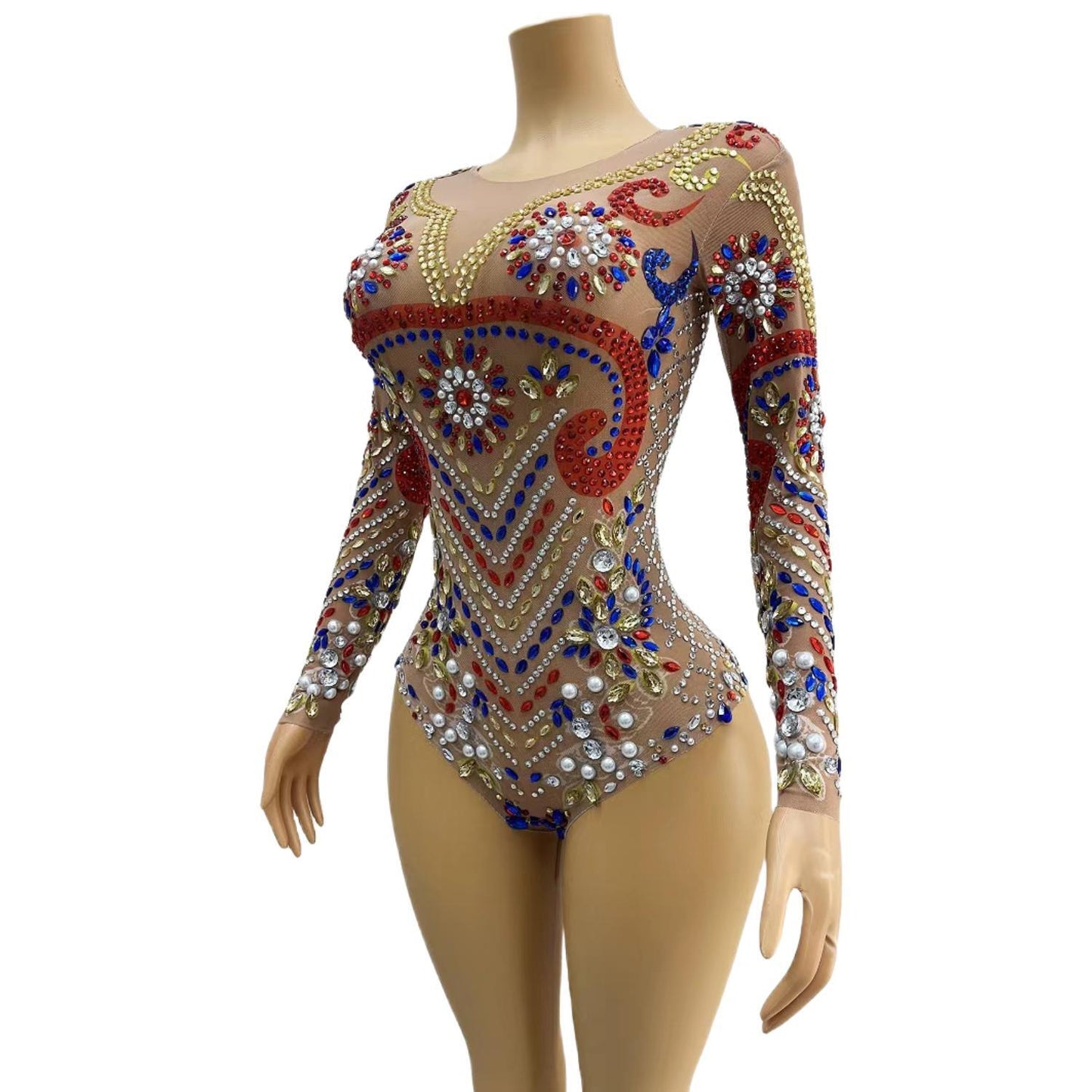 CELESINYI Huoyan Crystal Flame Bodysuit