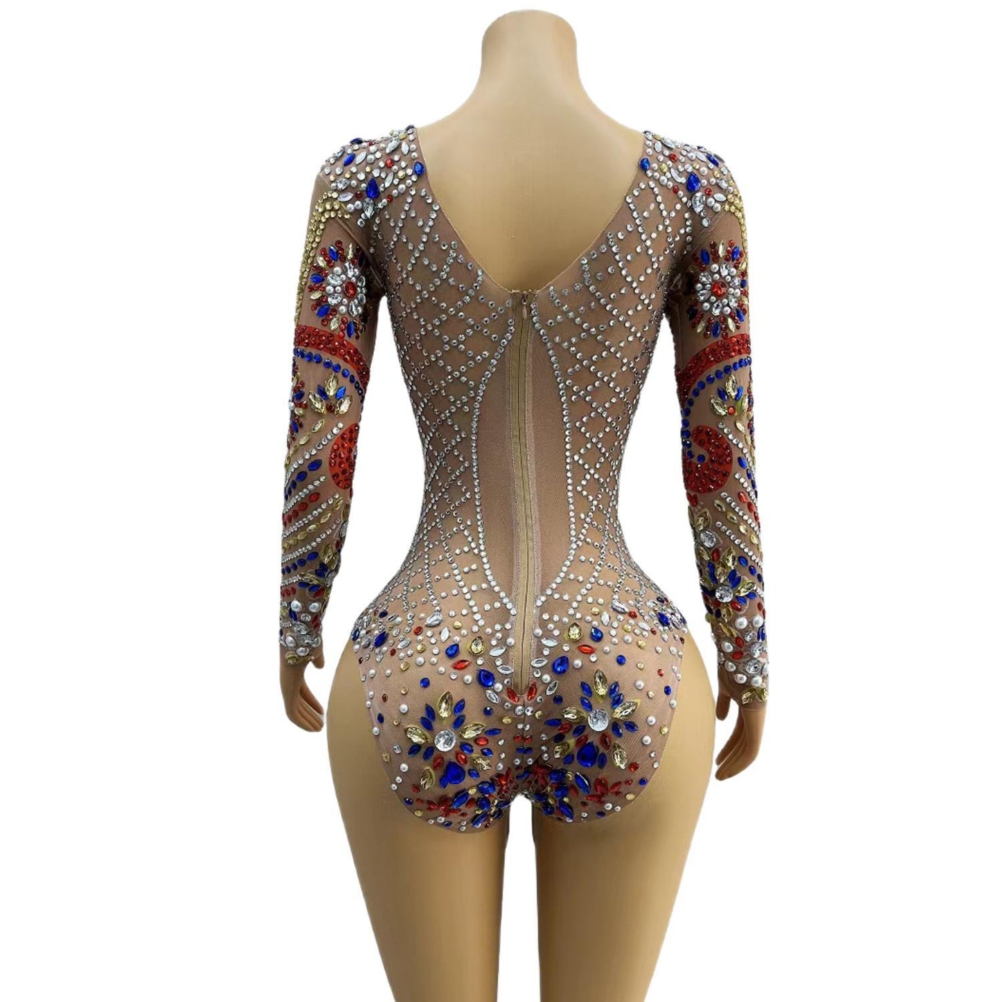 CELESINYI Huoyan Crystal Flame Bodysuit