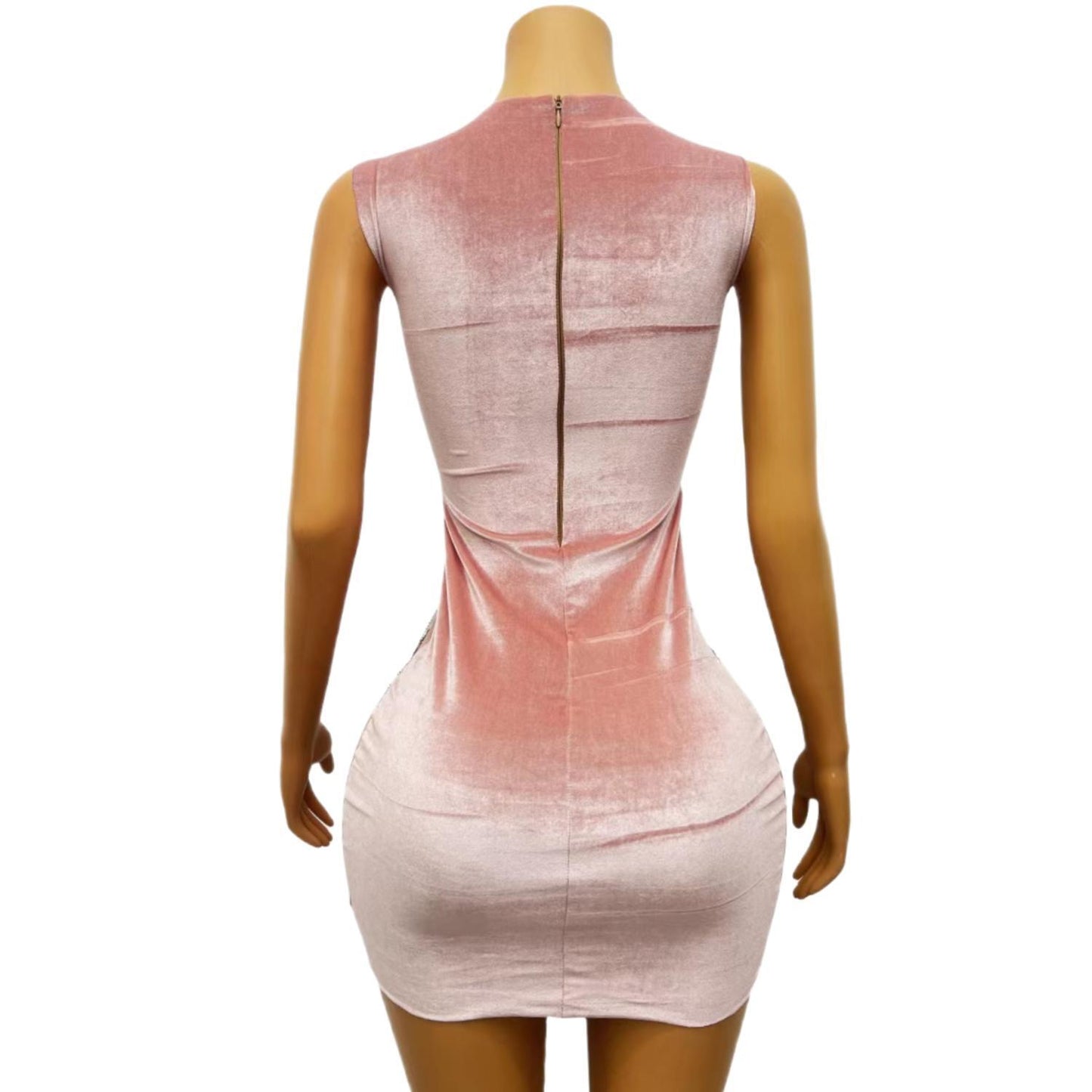 CELESINYI Lanfeng Crystal Sky Mini Dress