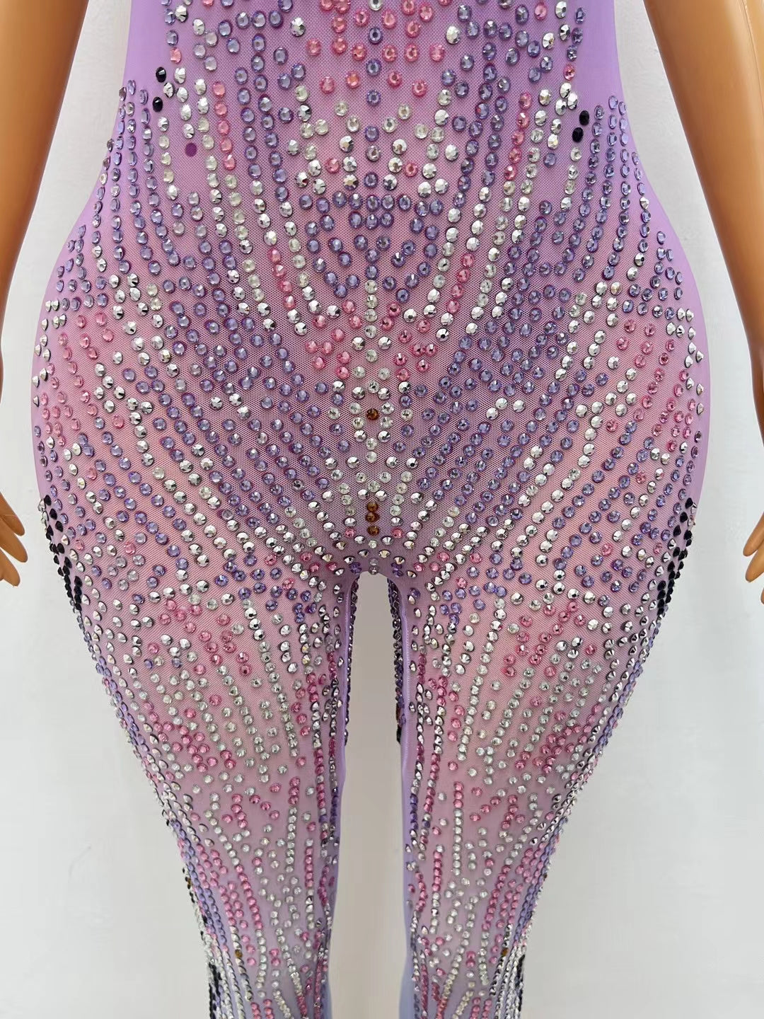 CELESINYI Ziyu Crystal Lavender Jumpsuit