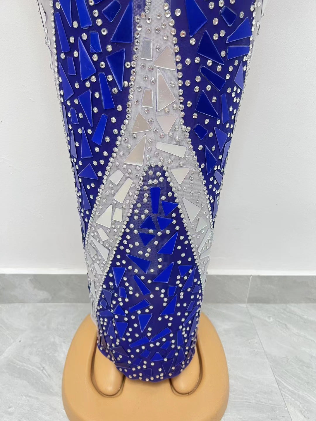 CELESINYI Liangpian Crystal Mirror Mermaid Gown